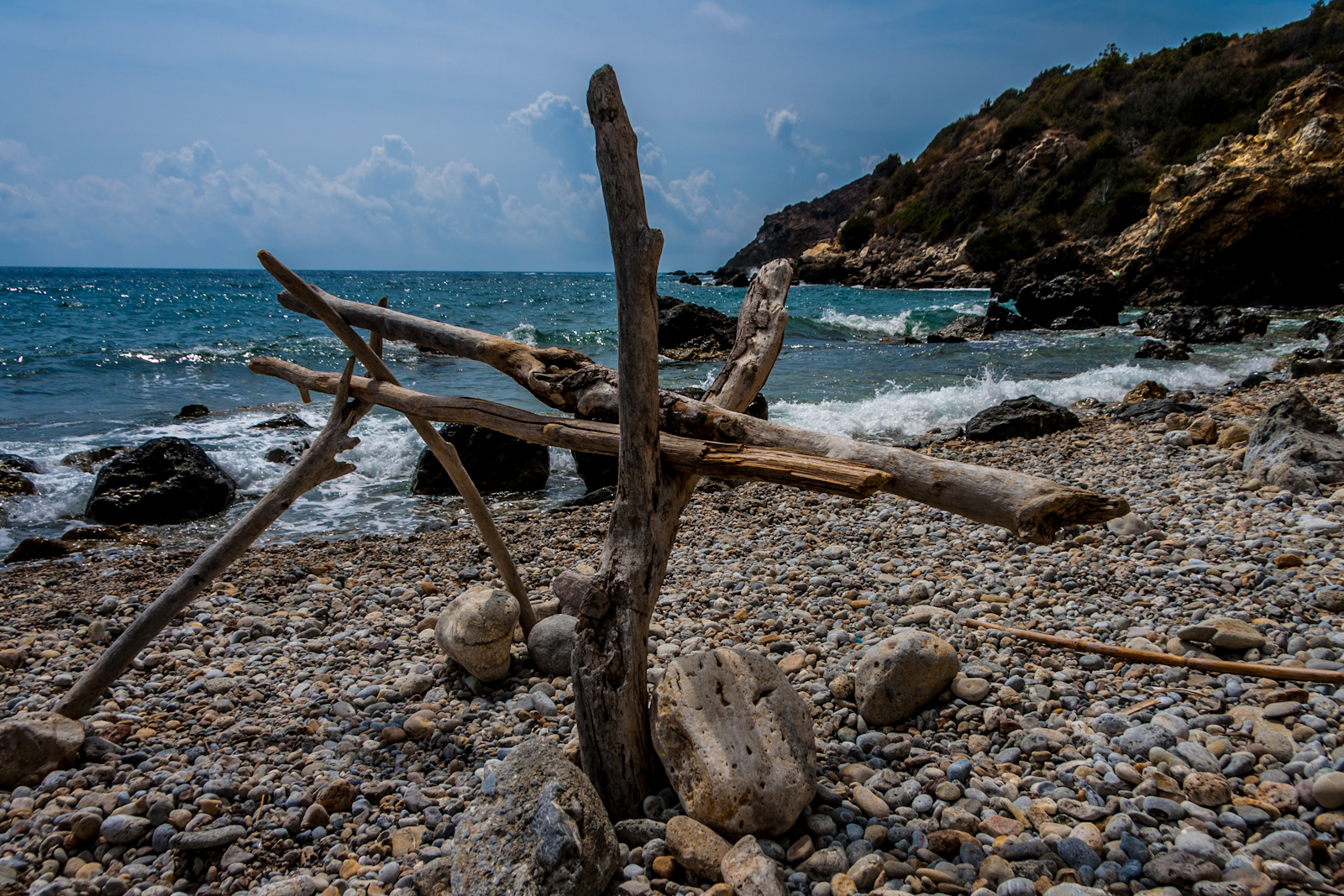 Residui di campeggio al Mar Morto